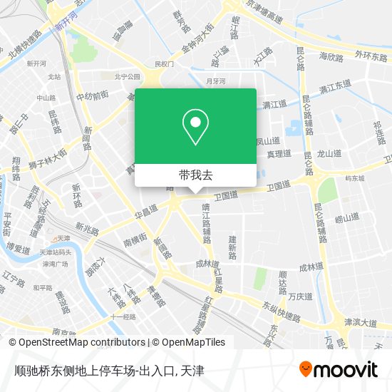 顺驰桥东侧地上停车场-出入口地图