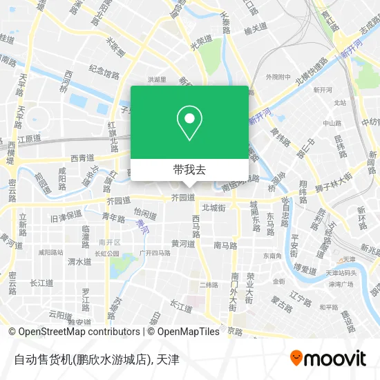 自动售货机(鹏欣水游城店)地图