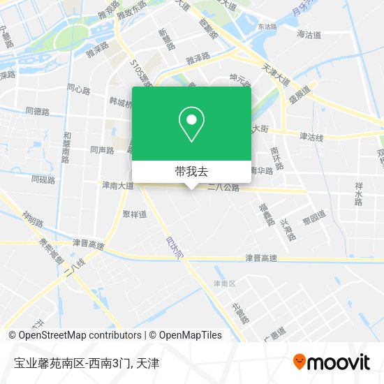 宝业馨苑南区-西南3门地图