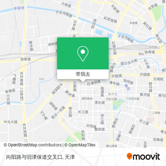 向阳路与旧津保道交叉口地图