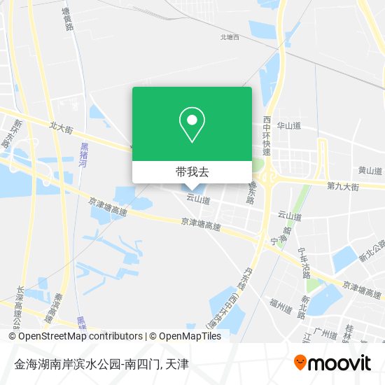 金海湖南岸滨水公园-南四门地图