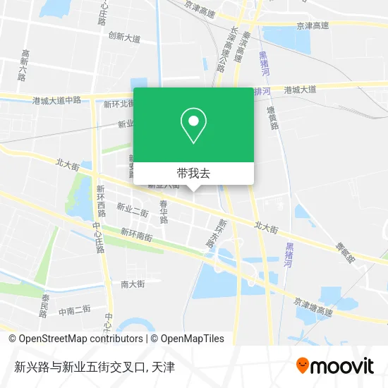 新兴路与新业五街交叉口地图