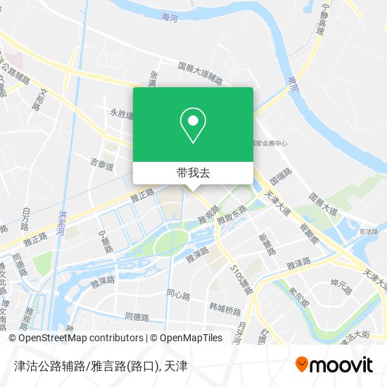 津沽公路辅路/雅言路(路口)地图