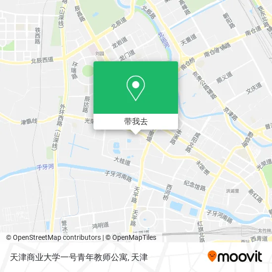 天津商业大学一号青年教师公寓地图