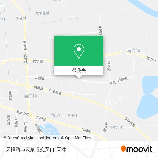 天福路与云景道交叉口地图