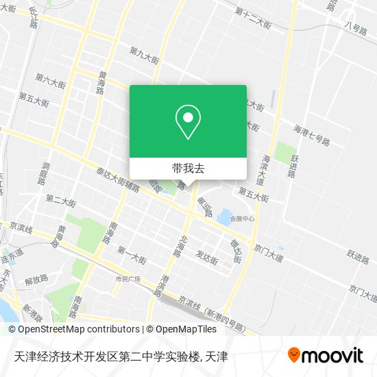 天津经济技术开发区第二中学实验楼地图