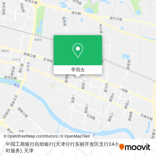中国工商银行自助银行(天津分行东丽开发区支行24小时服务)地图