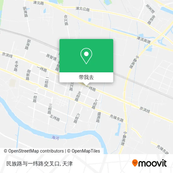民族路与一纬路交叉口地图
