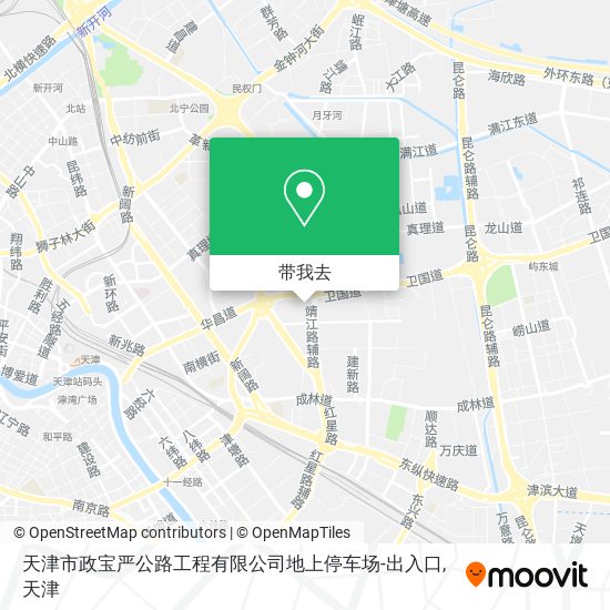 天津市政宝严公路工程有限公司地上停车场-出入口地图