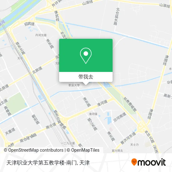天津职业大学第五教学楼-南门地图