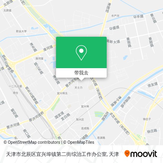 天津市北辰区宜兴埠镇第二街综治工作办公室地图