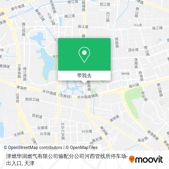 津燃华润燃气有限公司输配分公司河西管线所停车场-出入口地图