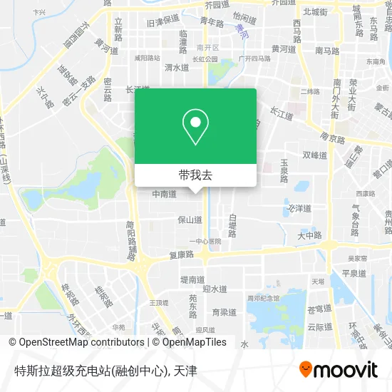 特斯拉超级充电站(融创中心)地图