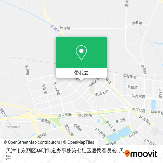 天津市东丽区华明街道办事处第七社区居民委员会地图