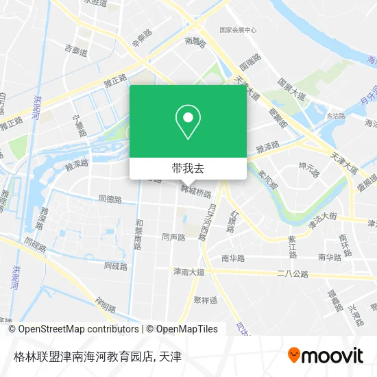 格林联盟津南海河教育园店地图