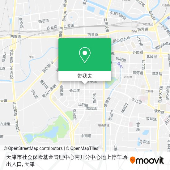 天津市社会保险基金管理中心南开分中心地上停车场-出入口地图