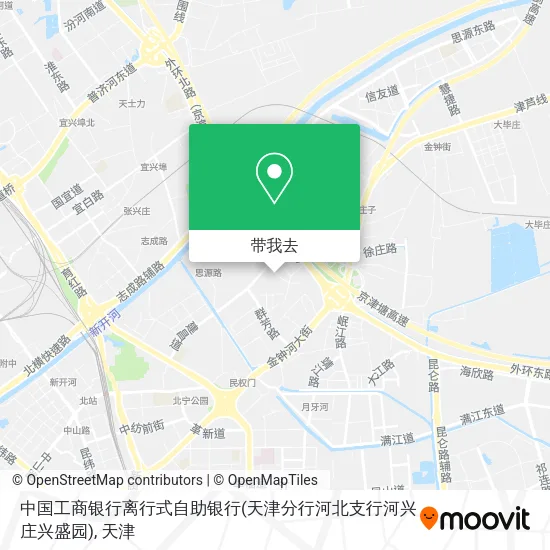 中国工商银行离行式自助银行(天津分行河北支行河兴庄兴盛园)地图