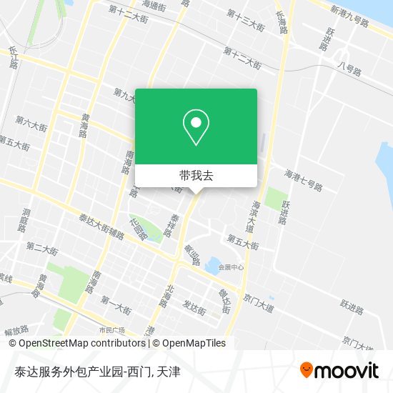 泰达服务外包产业园-西门地图