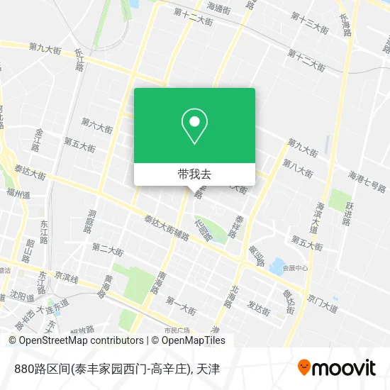 880路区间(泰丰家园西门-高辛庄)地图