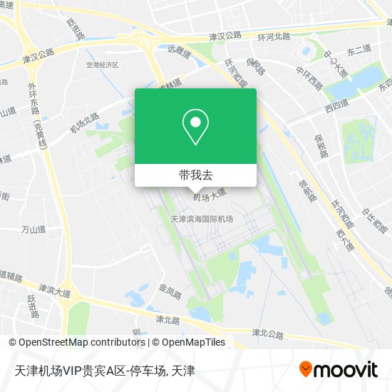 天津机场VIP贵宾A区-停车场地图