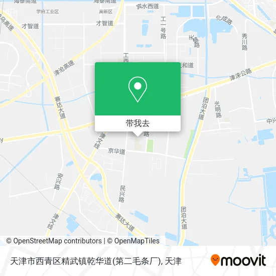 天津市西青区精武镇乾华道(第二毛条厂)地图