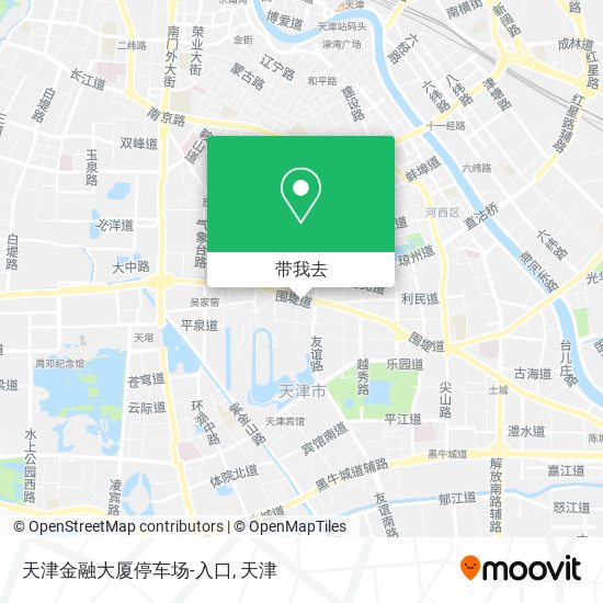 天津金融大厦停车场-入口地图