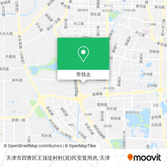天津市四青区王顶堤村村(居)民安置用房地图