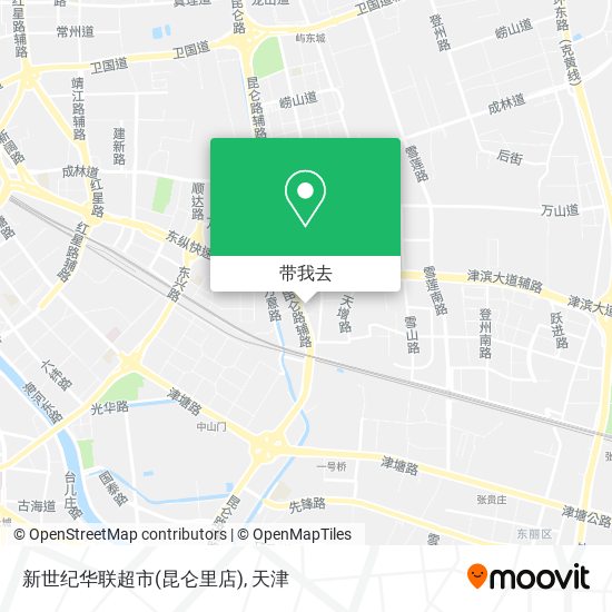 新世纪华联超市(昆仑里店)地图