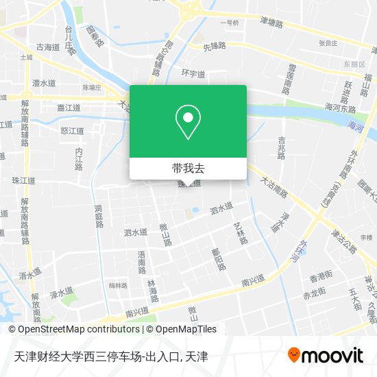 天津财经大学西三停车场-出入口地图