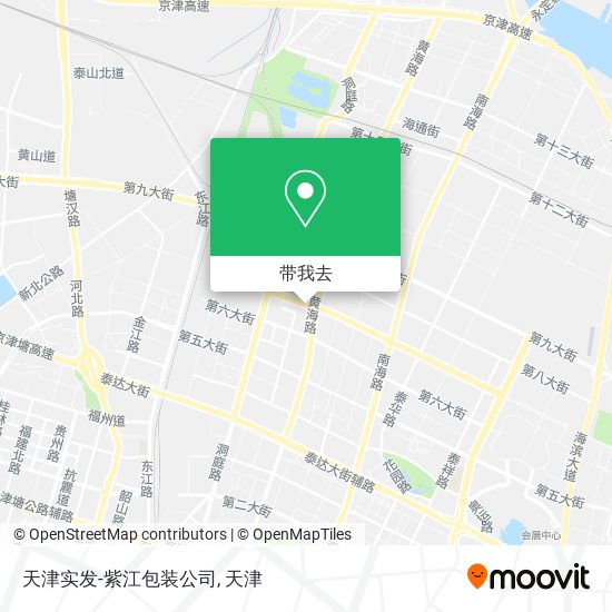天津实发-紫江包装公司地图