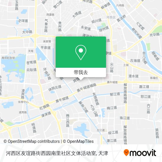河西区友谊路街西园南里社区文体活动室地图