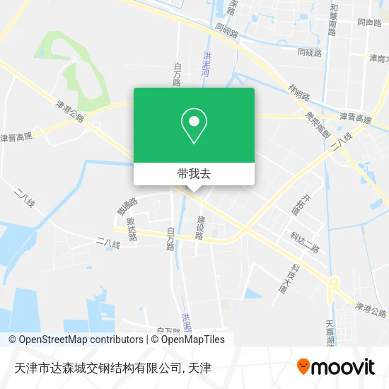 天津市达森城交钢结构有限公司地图