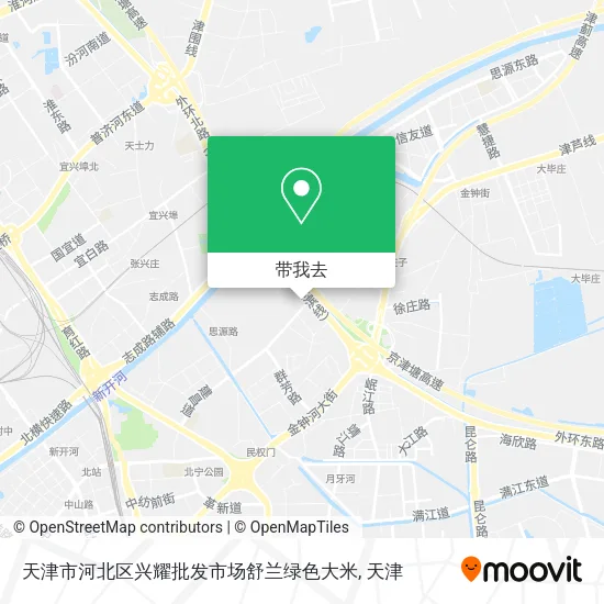 天津市河北区兴耀批发市场舒兰绿色大米地图