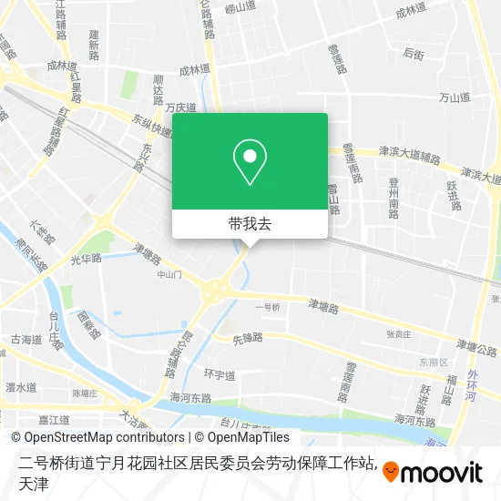 二号桥街道宁月花园社区居民委员会劳动保障工作站地图