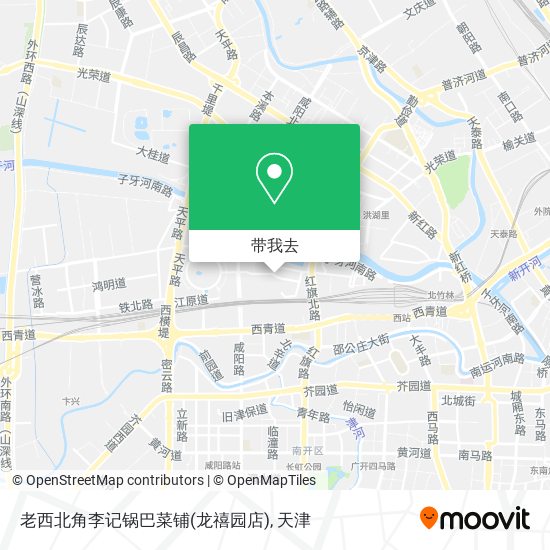 老西北角李记锅巴菜铺(龙禧园店)地图