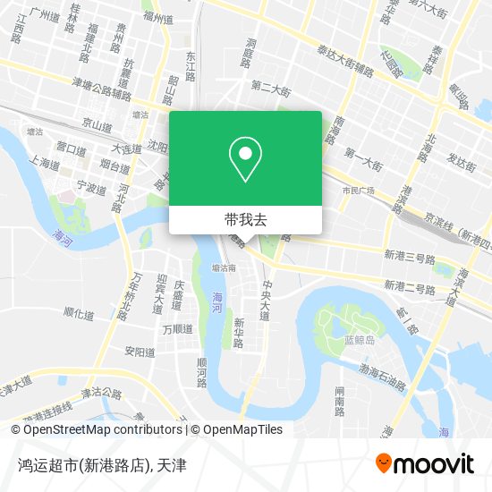 鸿运超市(新港路店)地图
