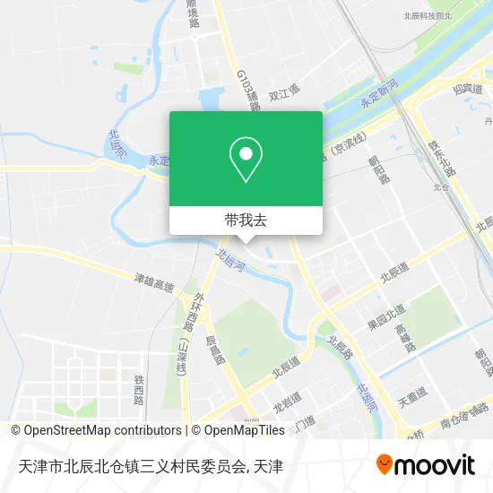 天津市北辰北仓镇三义村民委员会地图