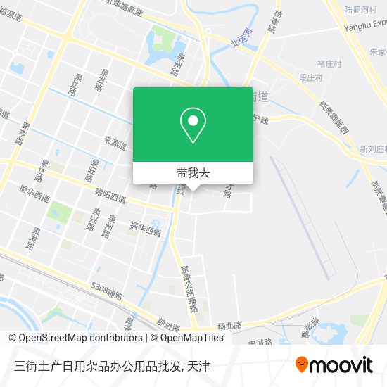三街土产日用杂品办公用品批发地图