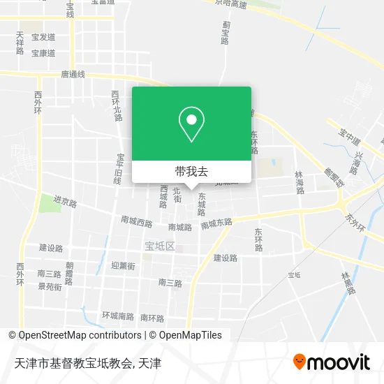 天津市基督教宝坻教会地图