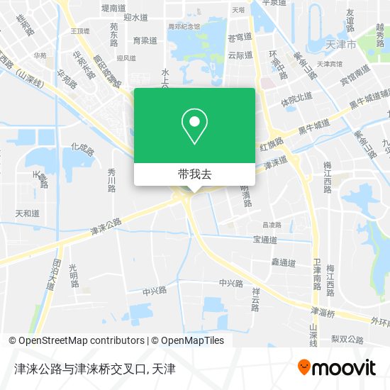 津涞公路与津涞桥交叉口地图