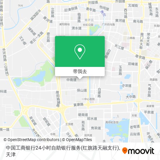 中国工商银行24小时自助银行服务(红旗路天融支行)地图