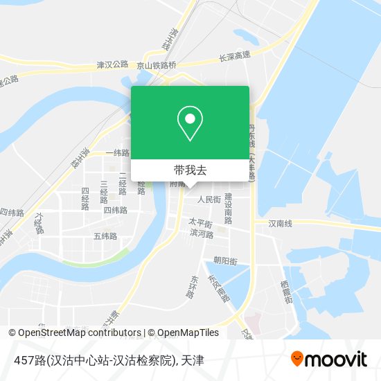 457路(汉沽中心站-汉沽检察院)地图