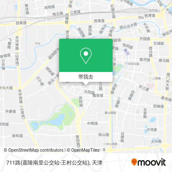 711路(嘉陵南里公交站-王村公交站)地图