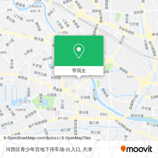 河西区青少年宫地下停车场-出入口地图