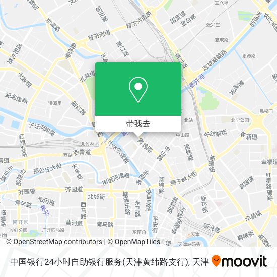 中国银行24小时自助银行服务(天津黄纬路支行)地图