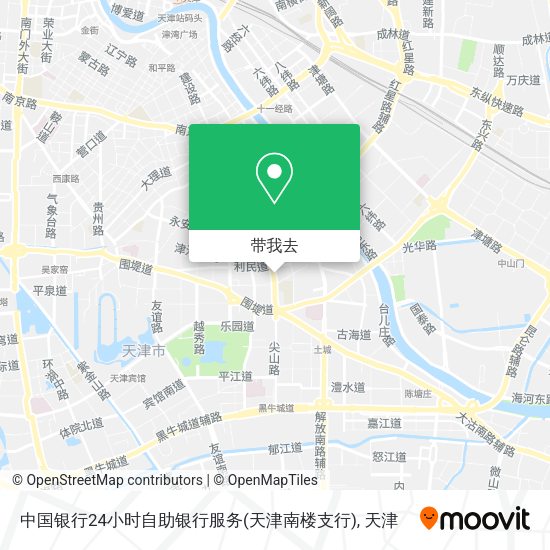 中国银行24小时自助银行服务(天津南楼支行)地图