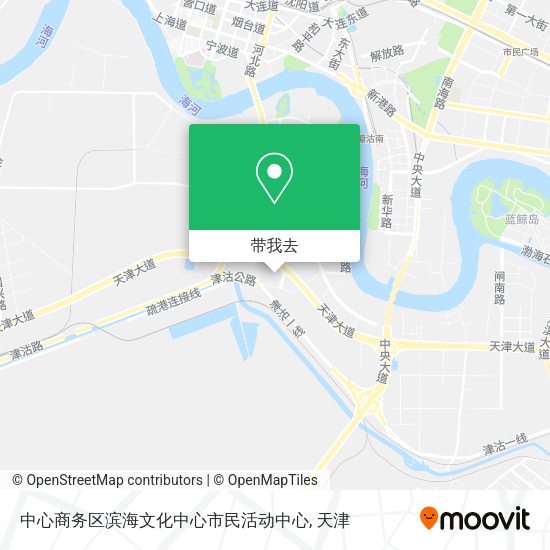 中心商务区滨海文化中心市民活动中心地图