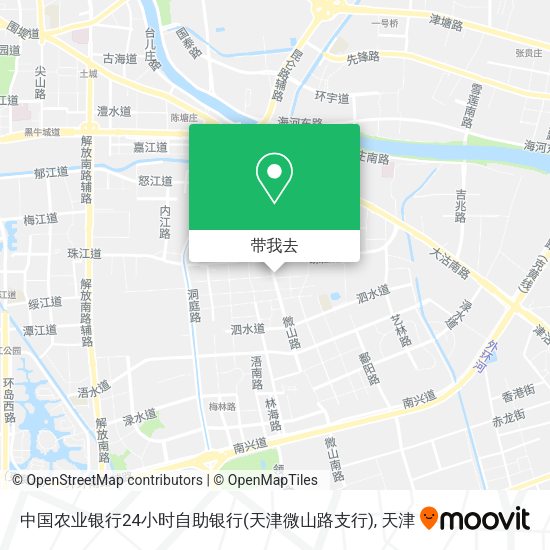 中国农业银行24小时自助银行(天津微山路支行)地图