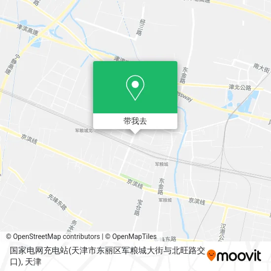 国家电网充电站(天津市东丽区军粮城大街与北旺路交口)地图