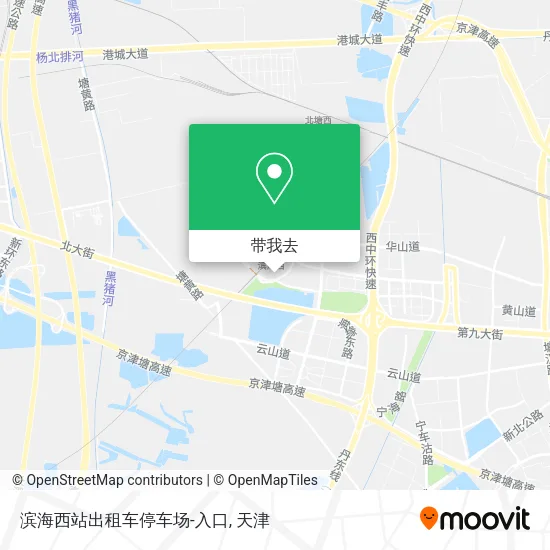 滨海西站出租车停车场-入口地图